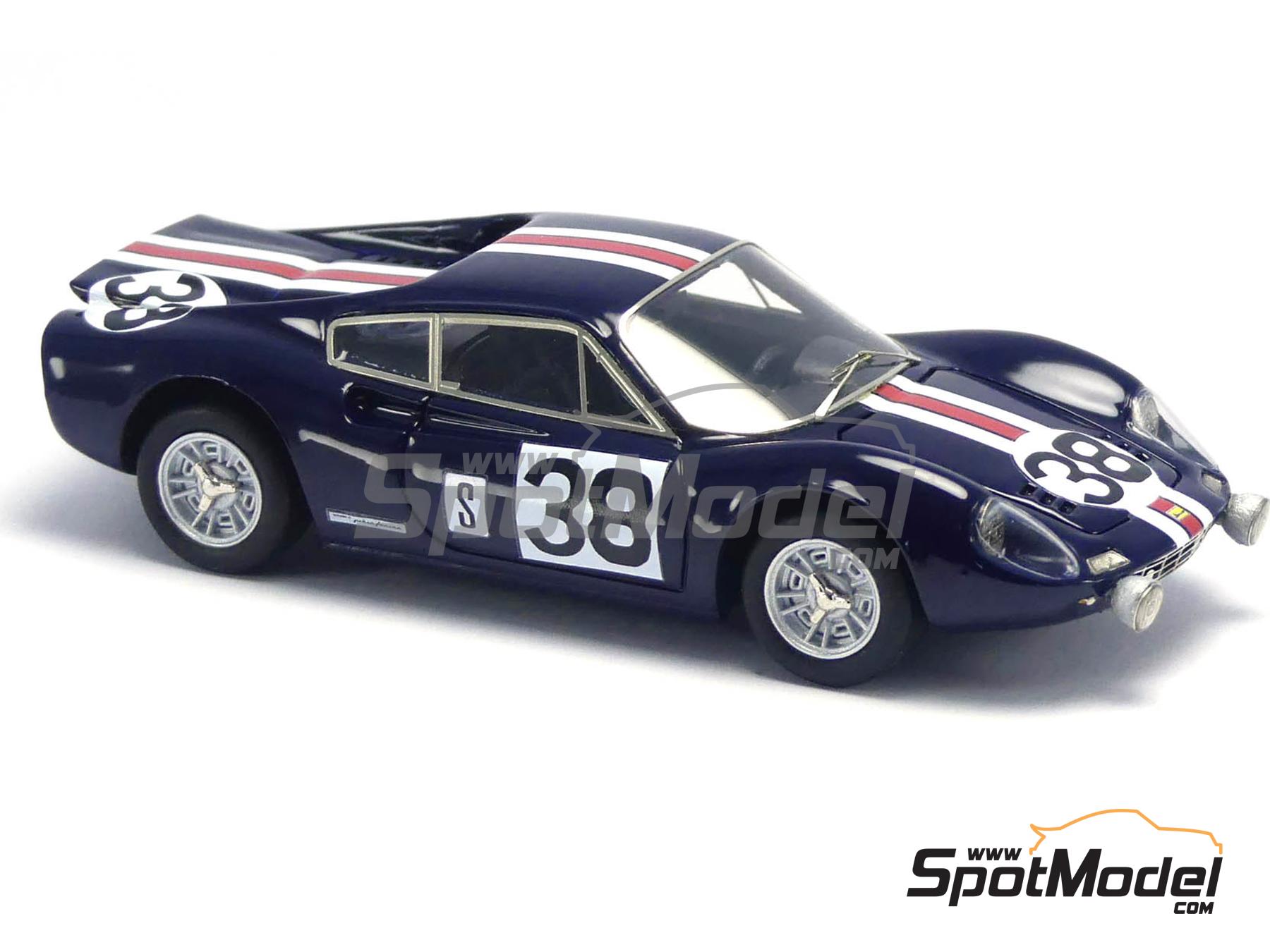 Ferrari Dino 206 GT North American Racing NART Team - 12 Hours Sebring  1969. Car scale model kit in 1/43 scale manufactured by Arena Modelli (ref.  ARE